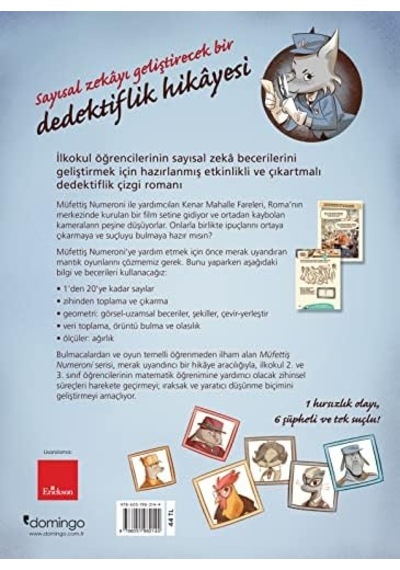 Müfettiş Numeroni 1: Film Setinde Hırsızlık - Sayısal Zekâ Gelişimi İçin Etkinlikli Ve Çıkartmalı Dedektiflik Çizgi Romanı 7-9 Yaş