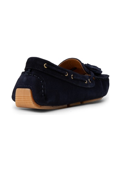 Deery Kadın Hakiki Süet Lacivert Püsküllü Loafer - Dl506zlcvc01