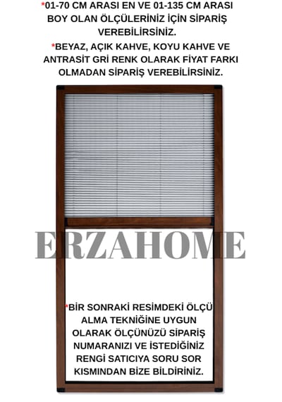 Dikey Plise Sineklik Pileli Sürgülü Dikey Pencere Sinekliği Akord