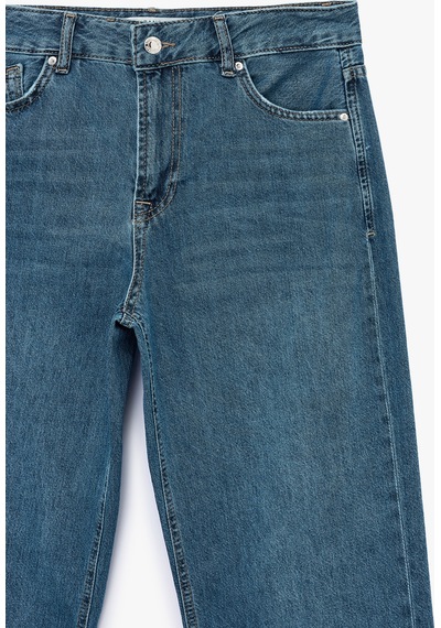 Koton Pamuklu Normal Bel Düğmeli Düz Paça Denim Pantolon - Straight Fit Jean Orta İndigo 7wal40093md Koton Pamuklu Normal Bel Düğmeli Düz Paça Denim Pantolon - Straight Fit Jean Orta İndigo 7wal40093md