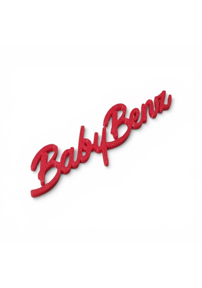 Mercedes 190 W201 Babybenz Yazı Plastik 190e Bagaj - Torpido Yazı Kırmızı