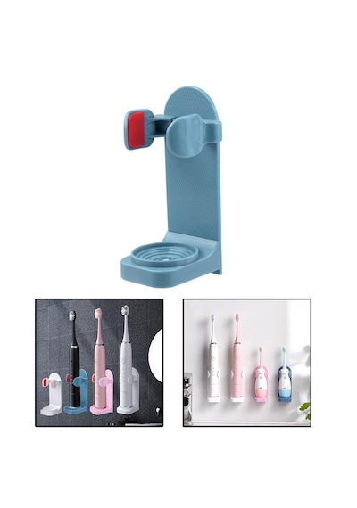Yapışkanlı Şarjlı Diş Fırçası Tutucu Stand-al4802 Mavi