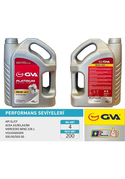 Motor Yağı 15w40 4 Lt Platınum Mineral Apı Sl/cf 4 Adet 15w40