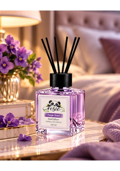 Rosie Mor Menekşe 7'li Çubuklu Oda Kokusu Seti 7 X 100 Ml Yumuşak Çiçeksi Koku Fresh