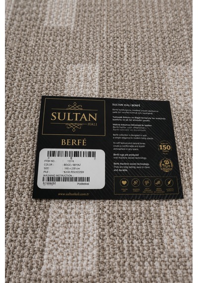 Berfe Serisi Kahverengi Bej Desenli Saçaklı Kaymaz Taban Modern Halı 1006 Çok Renkli