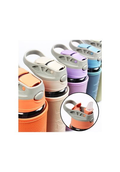 500 Ml Deri Kılıflı Cam Matara & Tasarım Defter & Touch Pen Kalem Hediye Seti