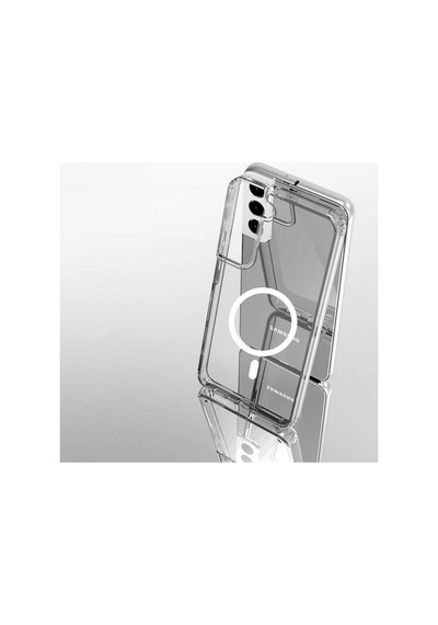 Samsung Galaxy S22 Plus Ile Uyumlu Kılıf Mag-safe Kablosuz Şarj Wireless Kapak Col158702-clear