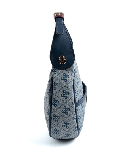 Silver Polo Sp1194 Kadın Omuz Çantası Monogram Gri-laci-bordo