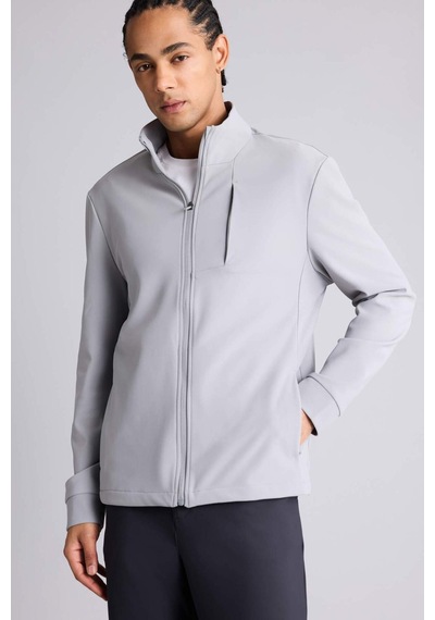 Defacto Defactofit Standart Fit Dik Yaka Fermuarlı Sweatshirt F7635ax25augr454 Gri