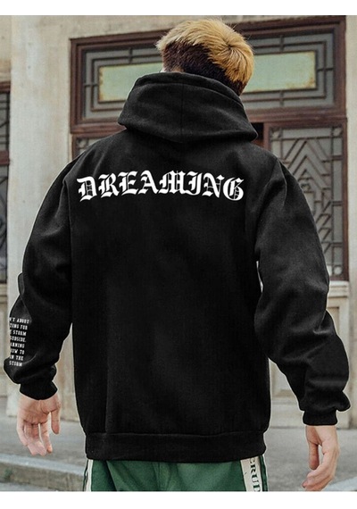 Altamira Unisex Dream Baskılı Oversize Kapşonlu Sweatshirt 001
