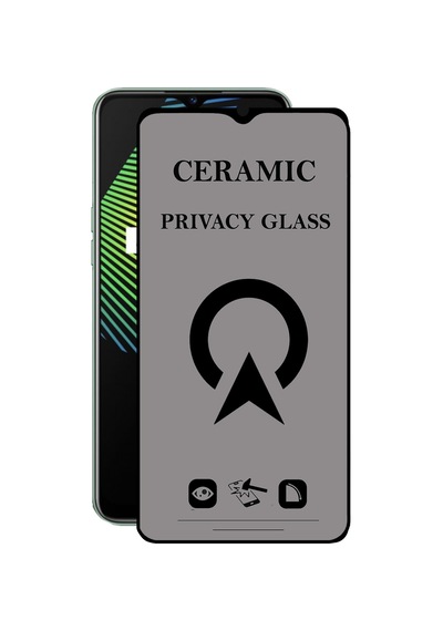 Realme 6i ile Uyumlu Tam Kaplayan Parlak Seramik Hayalet Esnek Nano Ekran Koruyucu