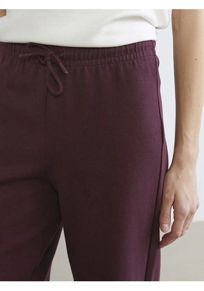 Lc Waikiki Mürdüm Beli Lastikli Geniş Paça Kadın Eşofman Altı