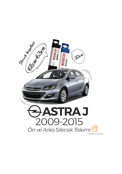 Bosch Aerotwin Opel Astra J 2009 - 2015 Ön ve Arka Silecek Seti
