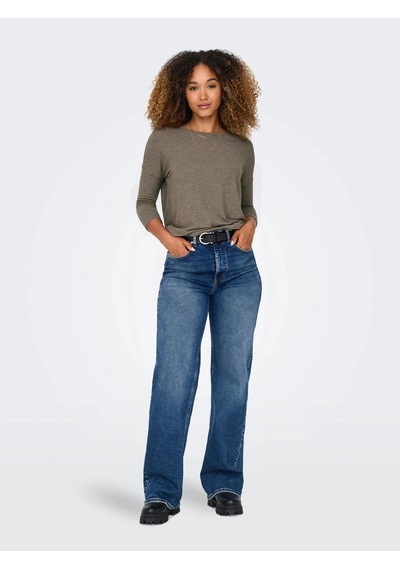 Only 15157920 Genis Yaka Dirsek Kol Kadın Body - Toprak Toprak Only 15157920 Genis Yaka Dirsek Kol Kadın Body - Toprak Toprak