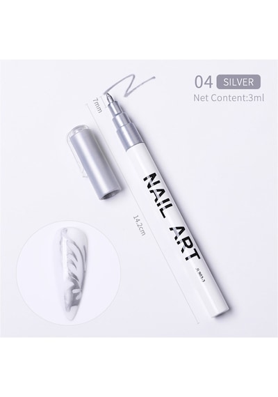 Nail Art Çizim Kalemi Sılver 53542-4