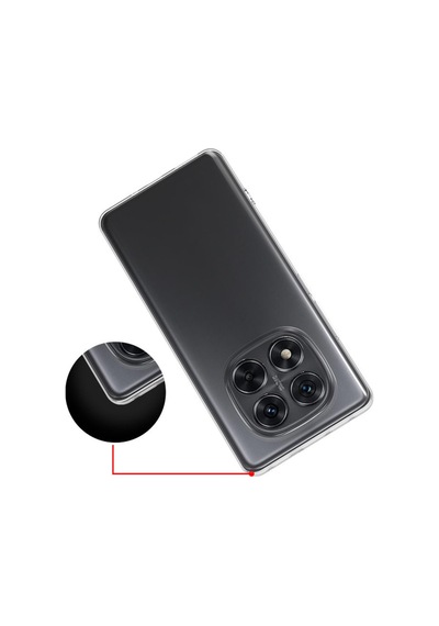 Xiaomi Redmi Note 14 Pro Plus Uyumlu Kılıf Zore Süper Silikon Kapak-şeffaf