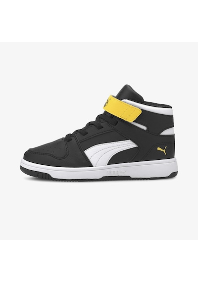 Puma Rebound Layup Sl V Ps Çocuk Siyah Spor Ayakkabı Düz 370488 Siyah