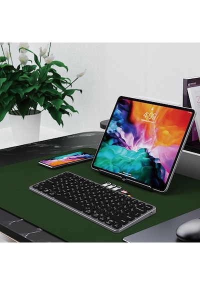 Bix USB 3.0 4K HDMI SD PD Aux Kart Okuyuculu Dönüştürücülü Çok Fonksiyonlu Alüminyum Klavye
