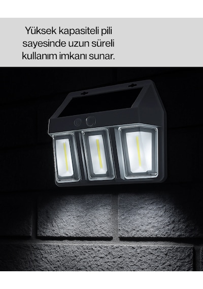 Güneş Enerjili Bahçe Ve Duvar Aydınlatma - Bk-618-3 Led Lamba