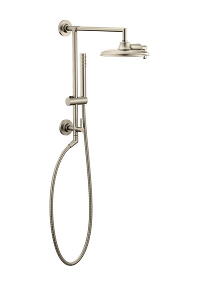 Moen Arris Fırçalanmış Nikel 14 İnç Rainshower Düz Duş Kolu Ve Fl Diğer