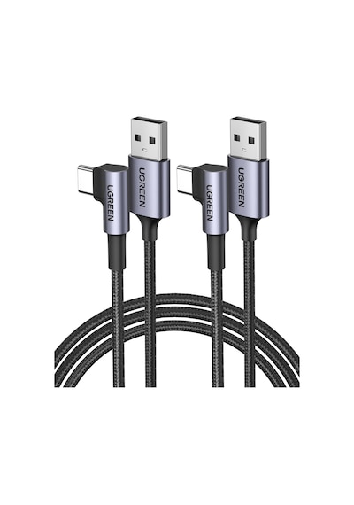 Ugreen Usb-c To Usb-a 3a Qc 90 Derece Hızlı Şarj Kablosu, 1 Metre, Uzay Girişi, 50941