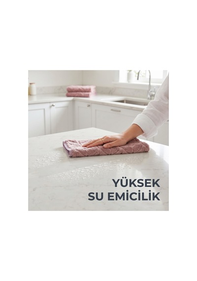 Premium Soft Gül Kurusu Mor Yaprak Desenli Peluş Mikrofiber Bez 30x40 Cm Çok Amaçlı Ev, Ofis Ve Oto İçin