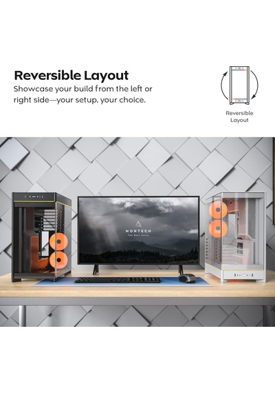 Hs02 Pro, Atx Mid-tower Pc Kasası, Oyun Bilgisayarı, Yüksek Hava Akışı, Ters Çevrilebilir Düzen, Sağlam Kavisli