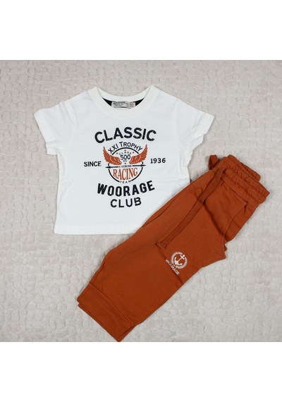 Erkek Çocuk Classic Woorage Club Yazılı Takım Beyaz
