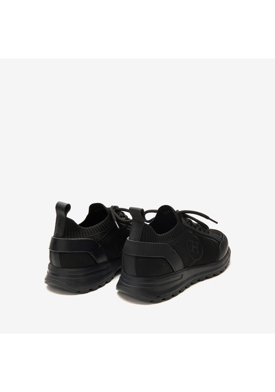 Siyah Sneaker Erkek 24314 Huds Triko Nakış