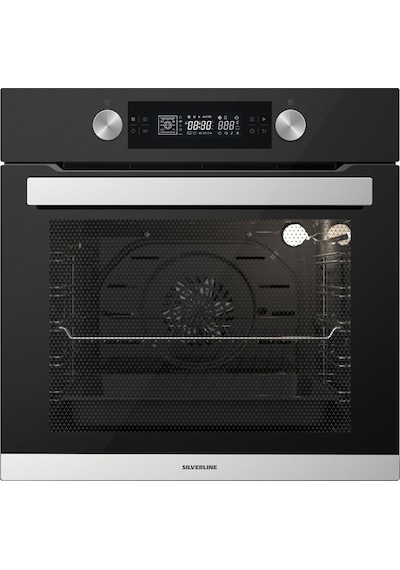 Silverline BO6505B01 - CS5429B01 - 3420 Classy 60 Siyah Cam Ankastre Set