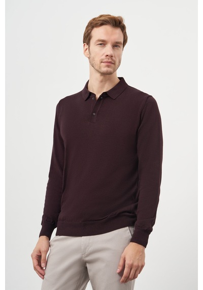 Morven Erkek Mor Basic Polo Yaka Dynamic Fit Rahat Kesim Triko 27kc017002309 Mor