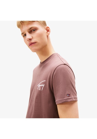 Tommy Hilfiger Regular Sign Backprint Erkek Kahverengi T-shirt Dm0dm22320 Kahverengi