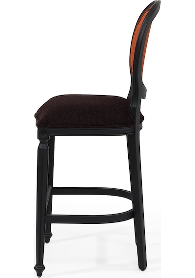 Madalyon Ahşap Bar Sandalyesi Siyah