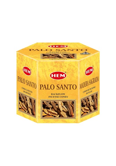 Hem Tütsü Geri Akış Şelale Palo Santo Ağacı Kokulu 40 Konik Tütsü - Palo Santo Backflow Incense Cones