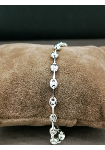 Omar Silver Unisex 4,5Mm Arpa Gemici Gümüş Bileklik 5,20 Gr