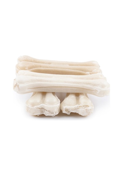 %100 Organik Köpek Ödül Maması 4 Lü Beyaz Pres Kemik, Katkısız Ve Gluten Free 10cm