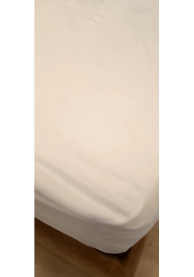 Yatak Koruyucu Çraşaf 160x200 Model Alez Fitted Full Kenar Sıvı Geçirmez El Yapım Beyaz