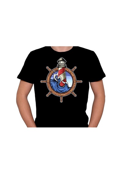 Dümen Deniz Feneri Kaptan Captain Tişört Unisex T-shirt 001