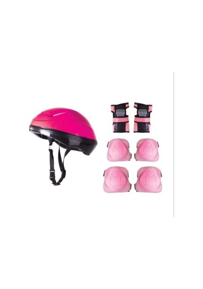 Scooter Koruyucu Aksesuarlar Koruyucu Kask Dirseklik Bileklik Çocuklar Için Pembe Pembe