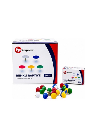Fixpoint P-2411 Metal Renkli Raptiye 25 Adet - 30'li Paket