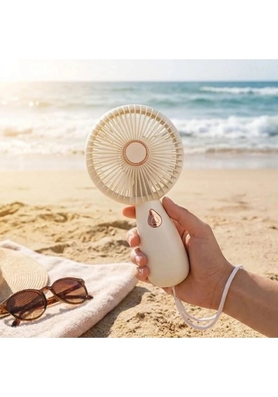 3 Kademeli Çanta Tipi El Fanı Taşınabilir Mini Serinletici Silikon Askılı Fan Zb103 5047