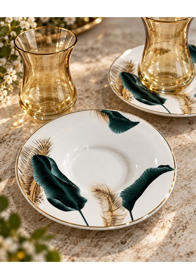 4lü Modern Başak Çay Takımı -8029 Çok renkli