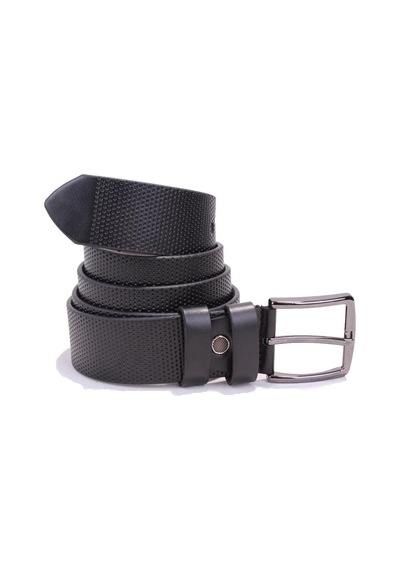 Dagoster DMK26-352 Siyah 4 CM Suni Deri Erkek Kemer Siyah