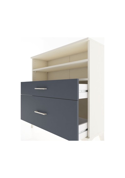 Arges Şifonyer 2 Raflı 2 Çekmeceli 88x30x96 Aytaşı-antrasit Aytaşı