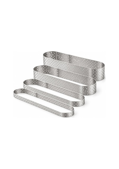 Fida Tart Çemberi Elips Delikli Yükseklik 2 Cm Paslanmaz 3,5x10 Cm Inox