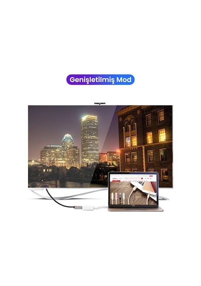 Ugreen Type-c - Hdmı Dişi 4k Çevirici Adaptör, Beyaz, 40273
