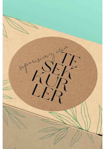 Kraft Siparişiniz İçin Teşekkürler Sticker 3x3cm St2200 Çok Renkli