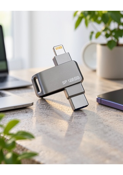 Çift Girişli 128gb Usb Flash Bellek 128gb Apple iPhone Uyumlu otg-3