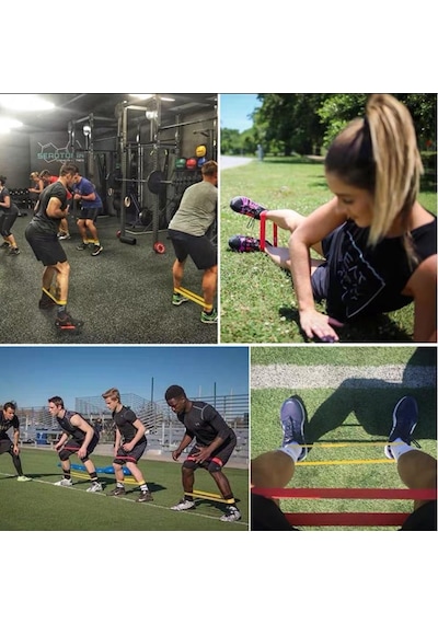 Aerobik Band Pilates Yoga Fitness Squat Çalışma Lastiği Siyah