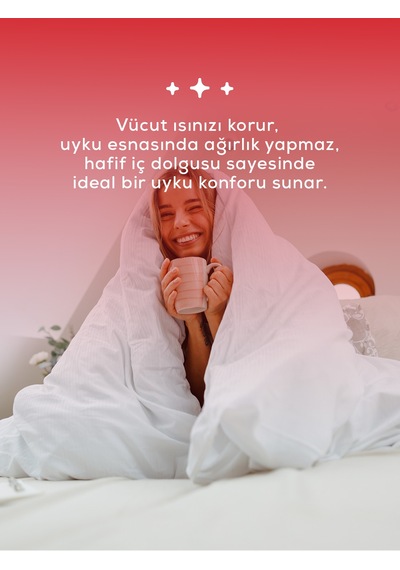 Night Çift Kişilik Yorgan Beyaz